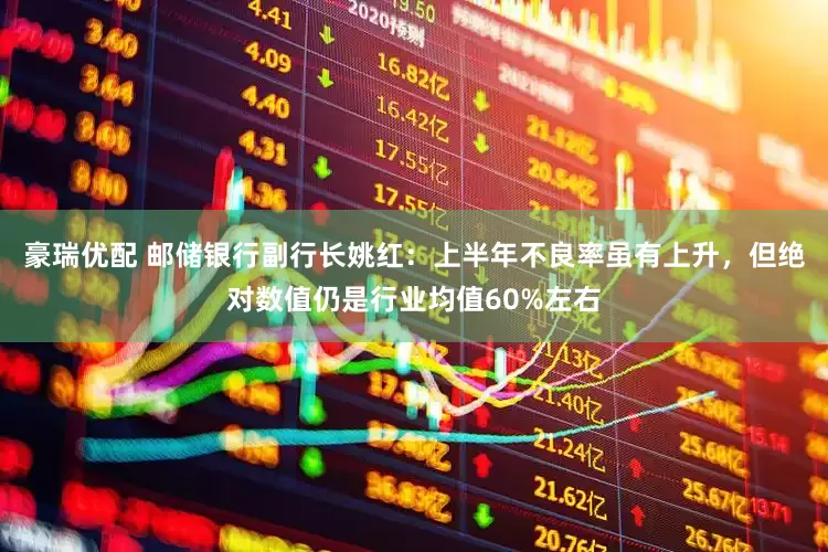 豪瑞优配 邮储银行副行长姚红：上半年不良率虽有上升，但绝对数值仍是行业均值60%左右