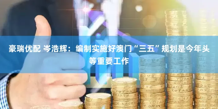 豪瑞优配 岑浩辉：编制实施好澳门“三五”规划是今年头等重要工作